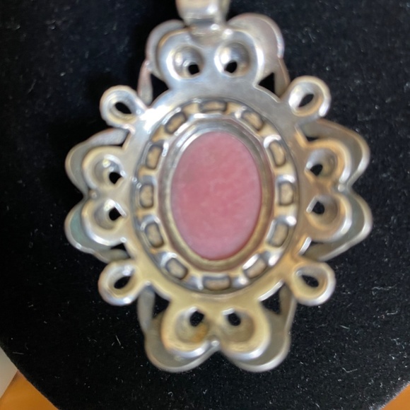 Carolyn Pollack 925 Sterling Copper Brass and Pink Rhodonite Stone Necklace - Picture 15 of 16